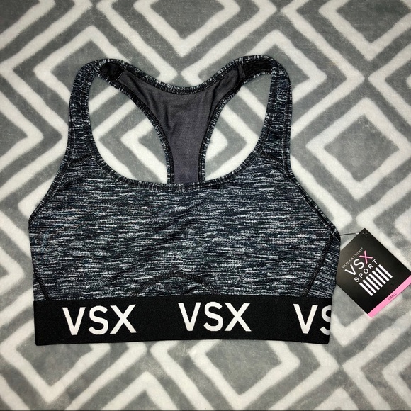 NWT VSX Gray Racerback Sports Bra - Picture 5 of 5